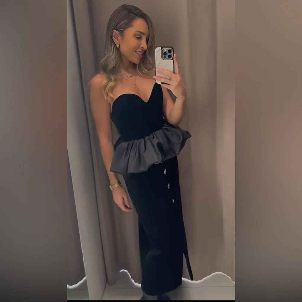 ZARA VELVET TOP ZW COLLECTION - Picture 5 of 17